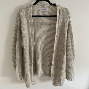 cream beige button cardigan sweater